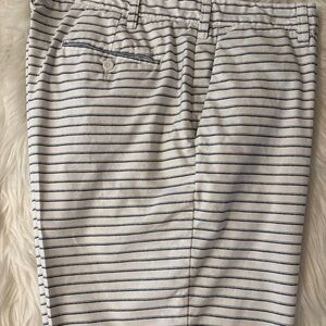 Nautica Men's Classic Fit Navy & White Classic Fit Striped Deck Shorts Size W38